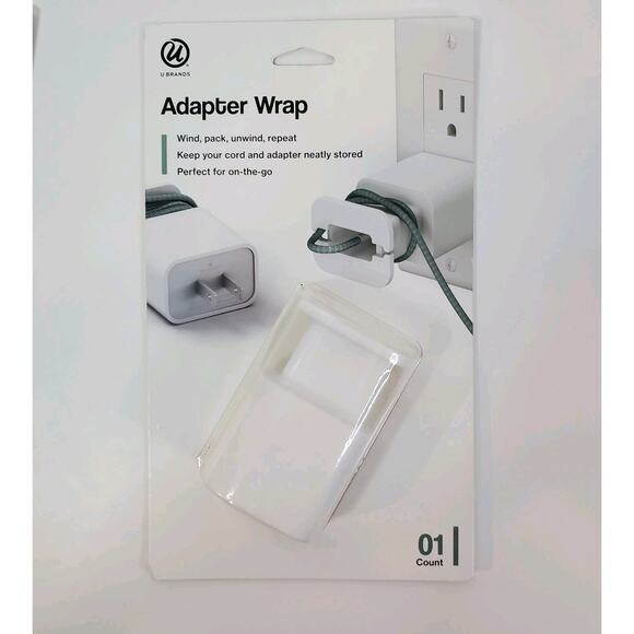 U Brand Adapter Wrap (white) Set Of 2 phone cord keeper - Picture 2 of 4